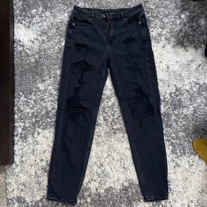 american eagle black ripped jeans